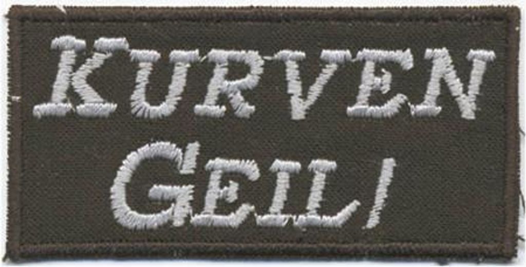 AUFNÄHER - Kurven Geil - 00829 - Gr. ca. 7,5 x 3,7 cm - Patches Stick Applikation