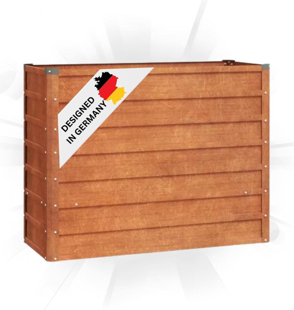 DELUKE® Hochbeet aus Cortenstahl ISAK | unten offen | Produktbild 
