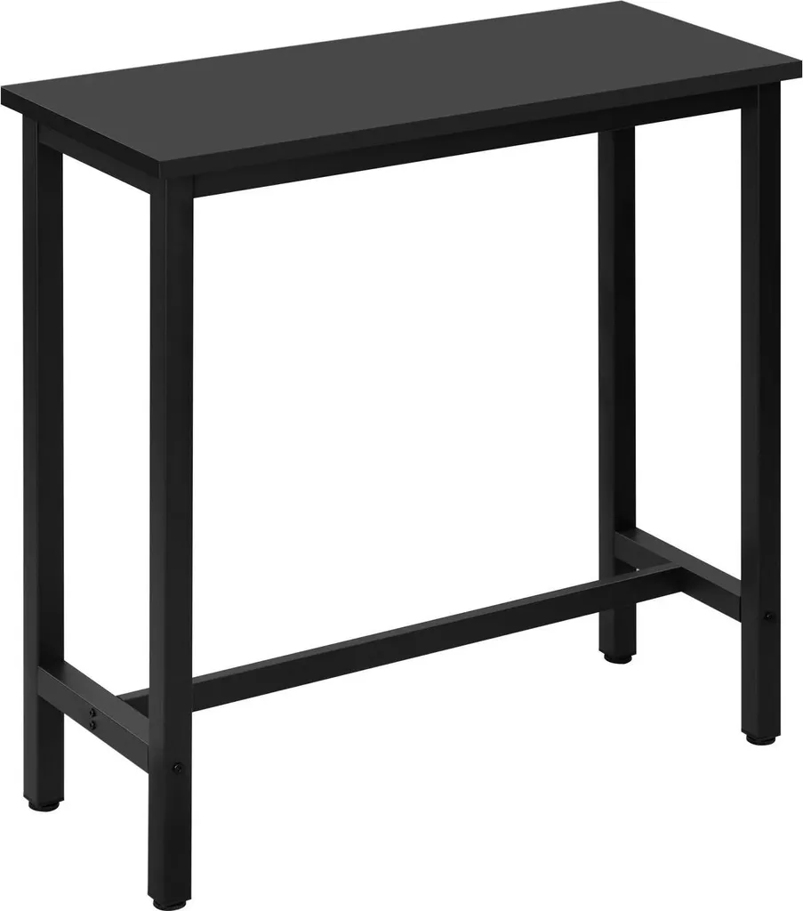 Table haute rectangulaire noire 100x40 cm : la solution pour petits espaces