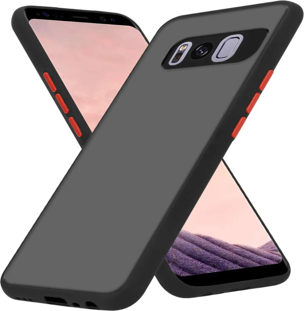 Custodia Cadorabo per Samsung Galaxy S8 PLUS in nero opaco Custodia protettiva ibrida con interno in silicone TPU e retro in plastica opaca Custodia Cover Case per telefono cellulare
