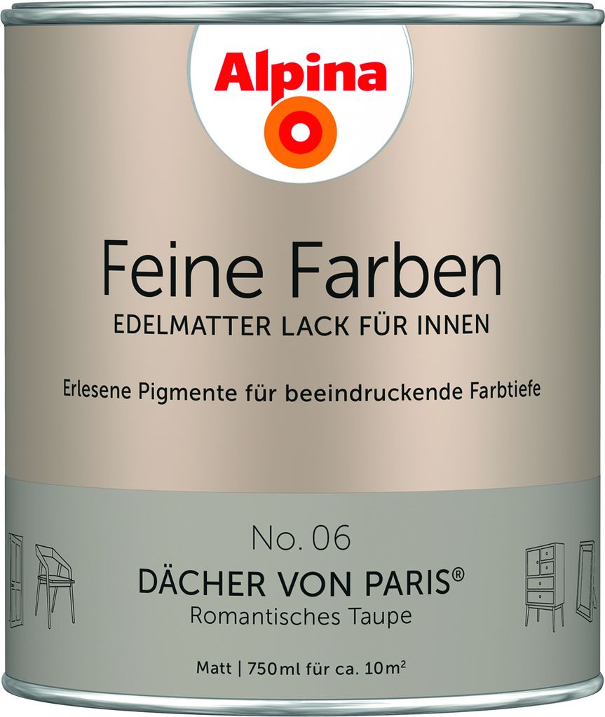 Alpina Feine Farben Lack No. 06 Dächer von Paris - taupe Produktbild 