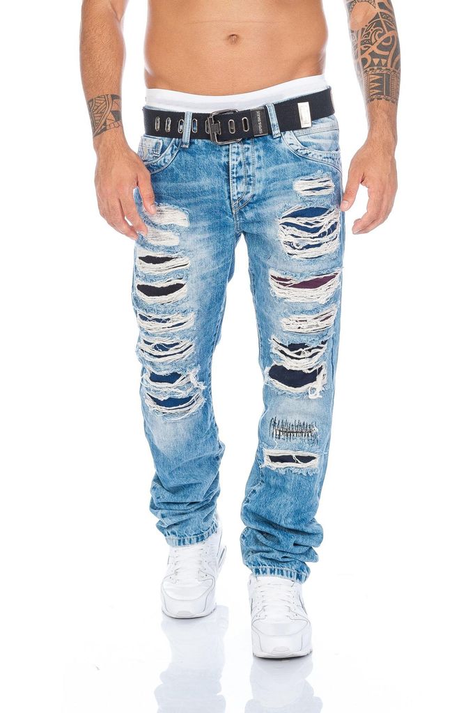 Cipo & Baxx Herren Jeans BJ1310 Blau, W34/L32