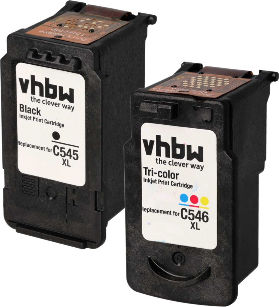 vhbw 2x Tintenpatronen kompatibel mit Canon Pixma MG3053, MG3052, MX494, MX495, TR4551, TR4550, TS305, TS304, TS302, TS205 Drucker (Wiederaufgefüllt)