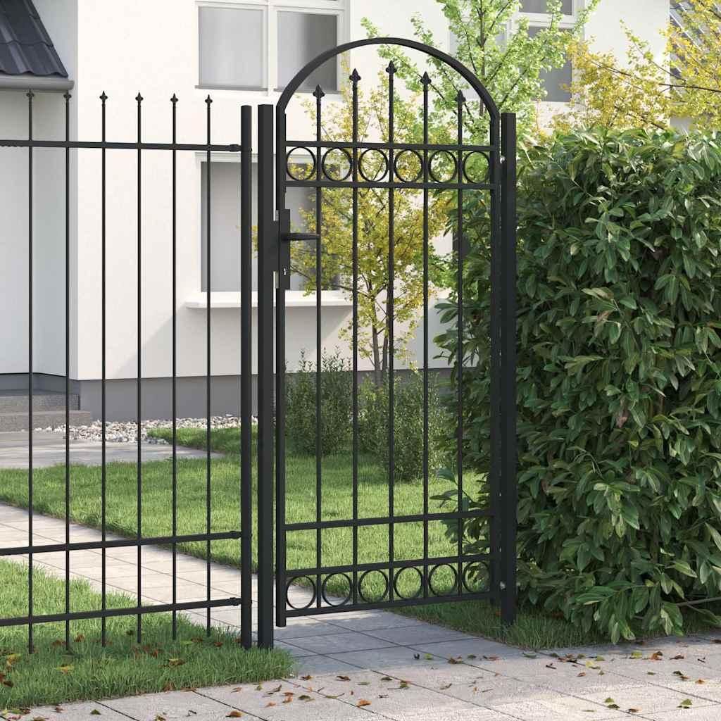 Cancello per recinzione con piano ad arco in acciaio Immagine del prodotto 