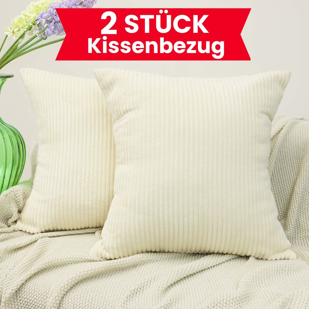 2 Stück - 45x45 cm Kissenbezüge - 2er Set Kissenbezug - Kissenhüllen - Zierkissenbezüge für Sofakissen Dekokissen Kissen Zierkissen - Lichtblüte