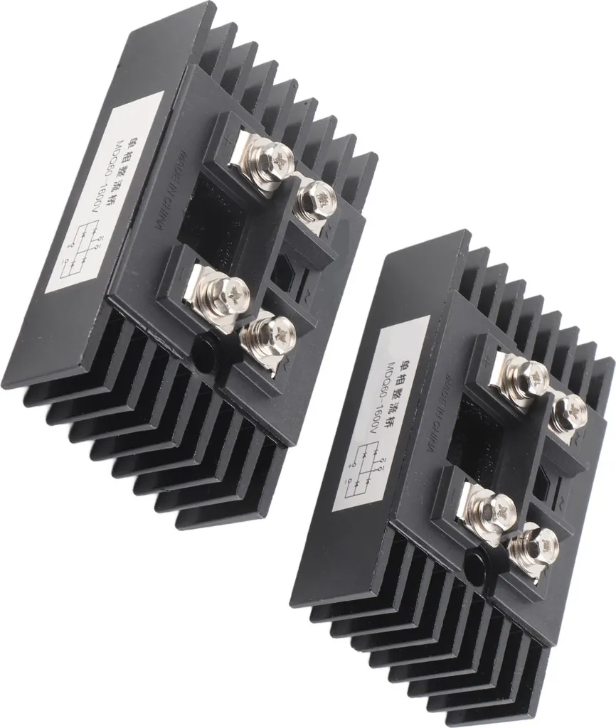 Lot de 2 Redresseurs en Pont MDQ60A 1600V 60A avec Dissipateur Thermique