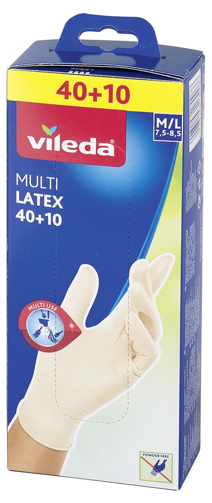 VILEDA Einweghandschuh Multi Latex 40 10 Größe M/L 50er Image du produit 
