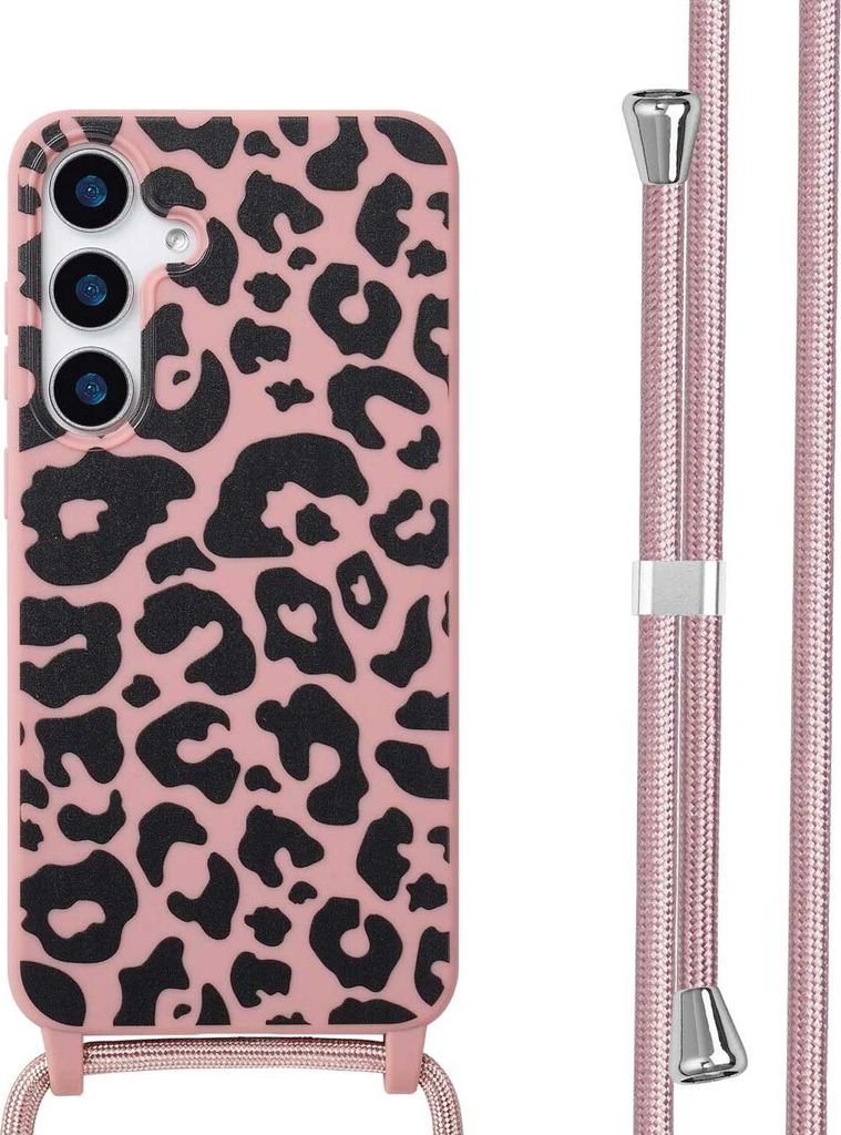 imoshion SilikonHülle design mit Band Samsung Galaxy S25 Plus - Animal Pink