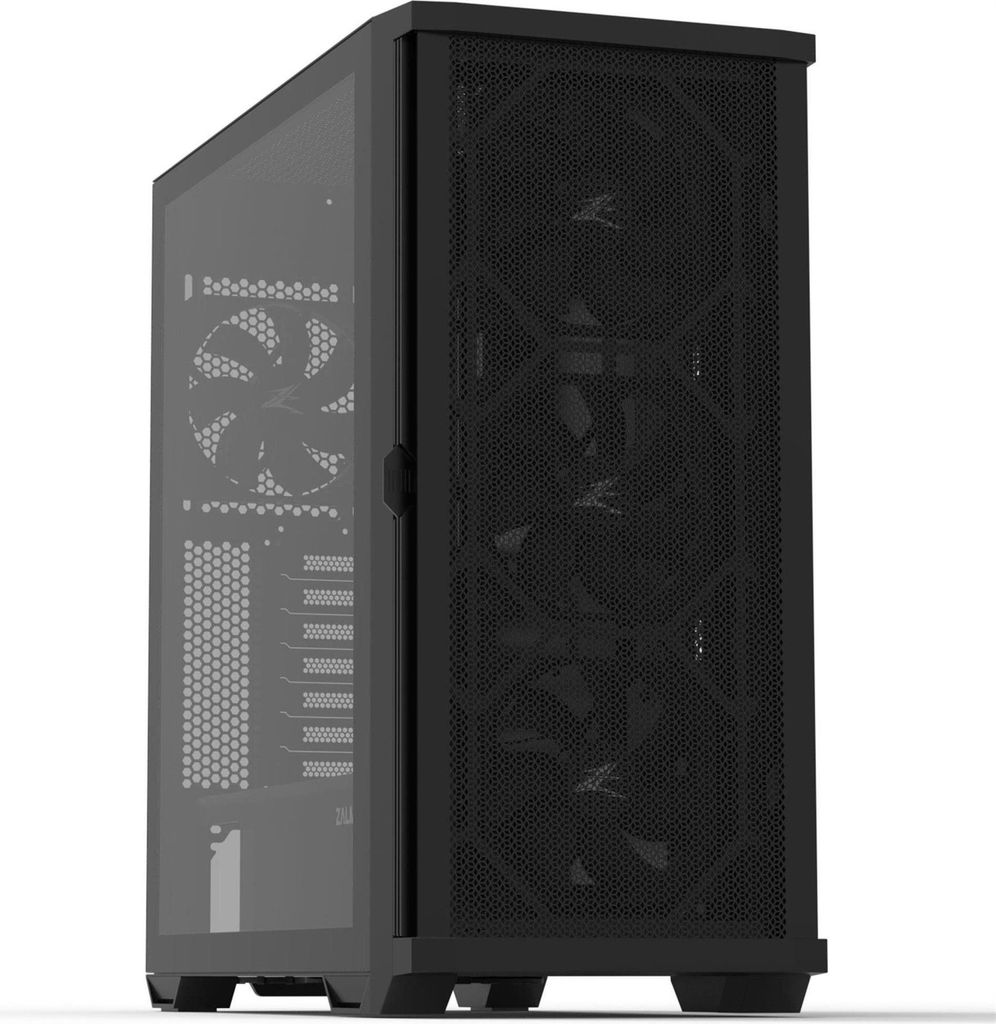 Zalman Z10, Midi Tower, PC, Schwarz, ATX, Mini-ATX, Mini-ITX, Kunststoff, Stahl, Gehärtetes Glas, Gaming
