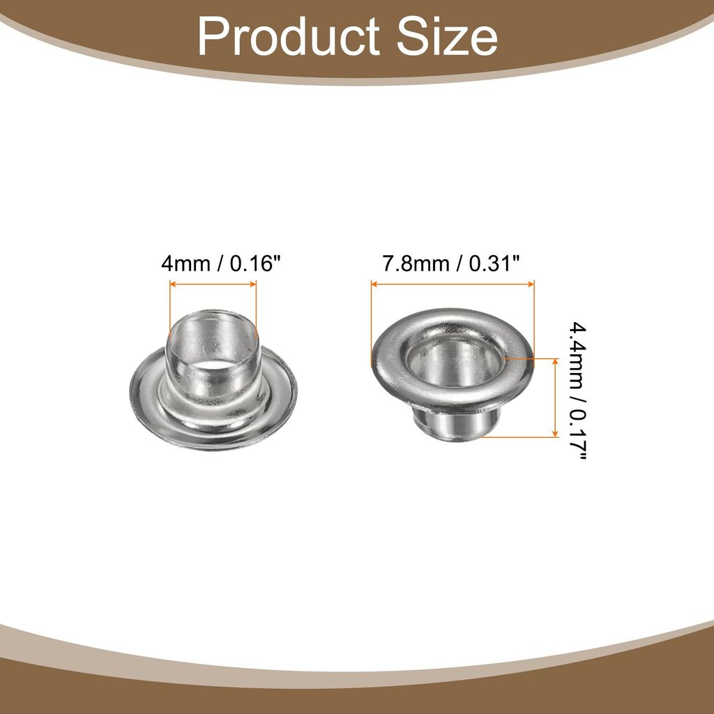 50 Stš¹ck ?sen 4 mm Innen-? Messing ?sen Metall?sen Rostfrei Planen?sen Grommet Kit mit Unterlegscheiben Eyelets fš¹r Banner Leder Schuhe Handt...