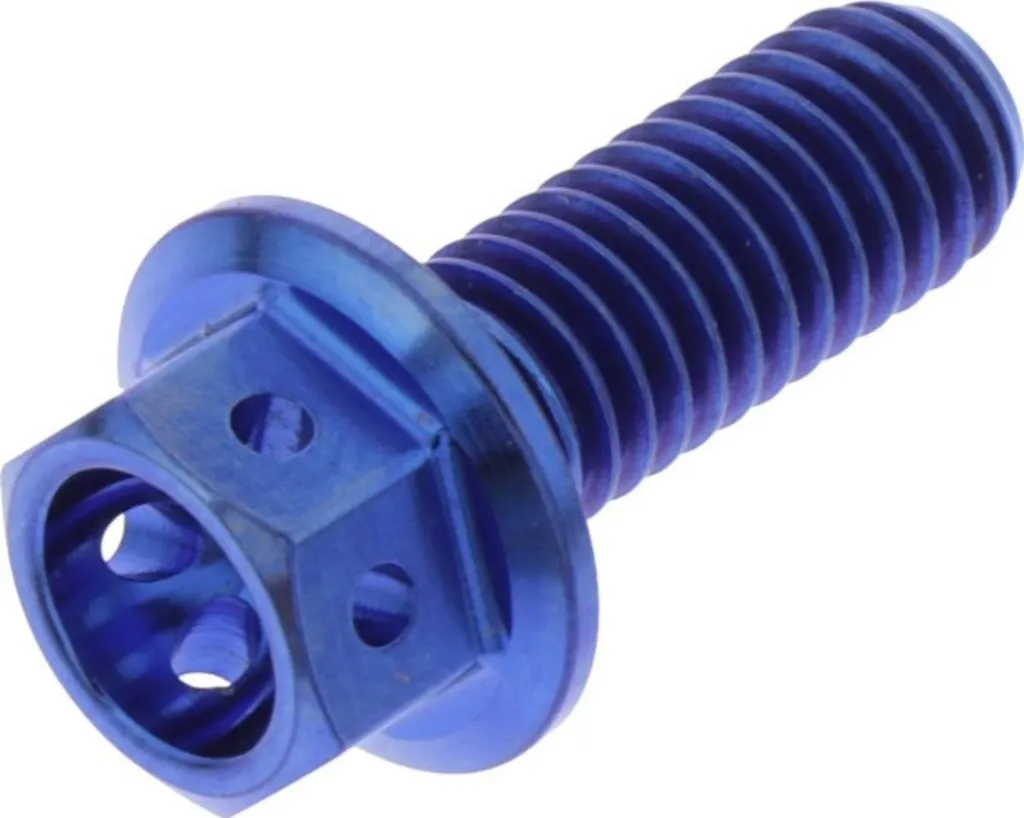 Vis hexagonale M6 16mm titane bleu JMP ultra légère et résistante