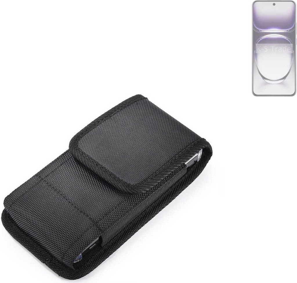 Holster Gürteltasche kompatibel mit Oppo Reno12 PJV110 Holster Gürtel Tasche wasserabweisend Handy Hülle Schutz Hülle Outdoor schwarz K-S-Trade