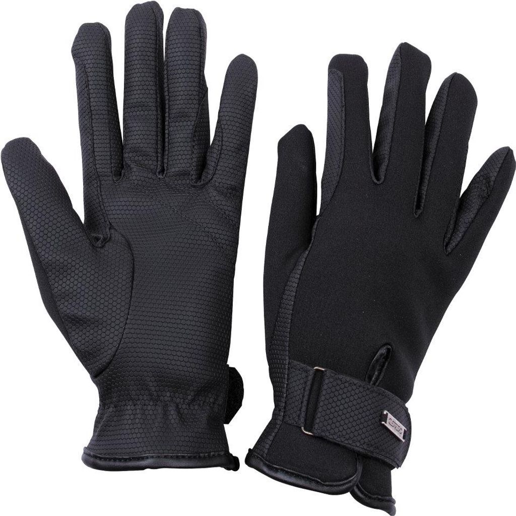 Equipage Reit-Handschuhe Neopren PRO - schwarz - S