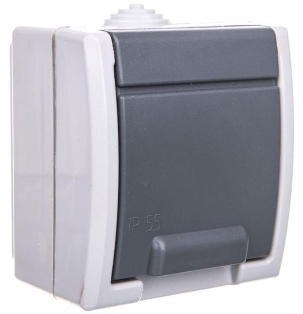 Elektroplast Socket Aquant Grey Ip55 1244-10 Immagine del prodotto 