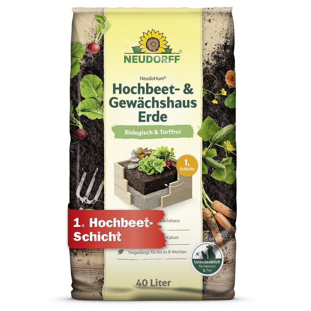 Neudorff NeudoHum Hochbeet und GewächshausErde kräftige Produktbild 
