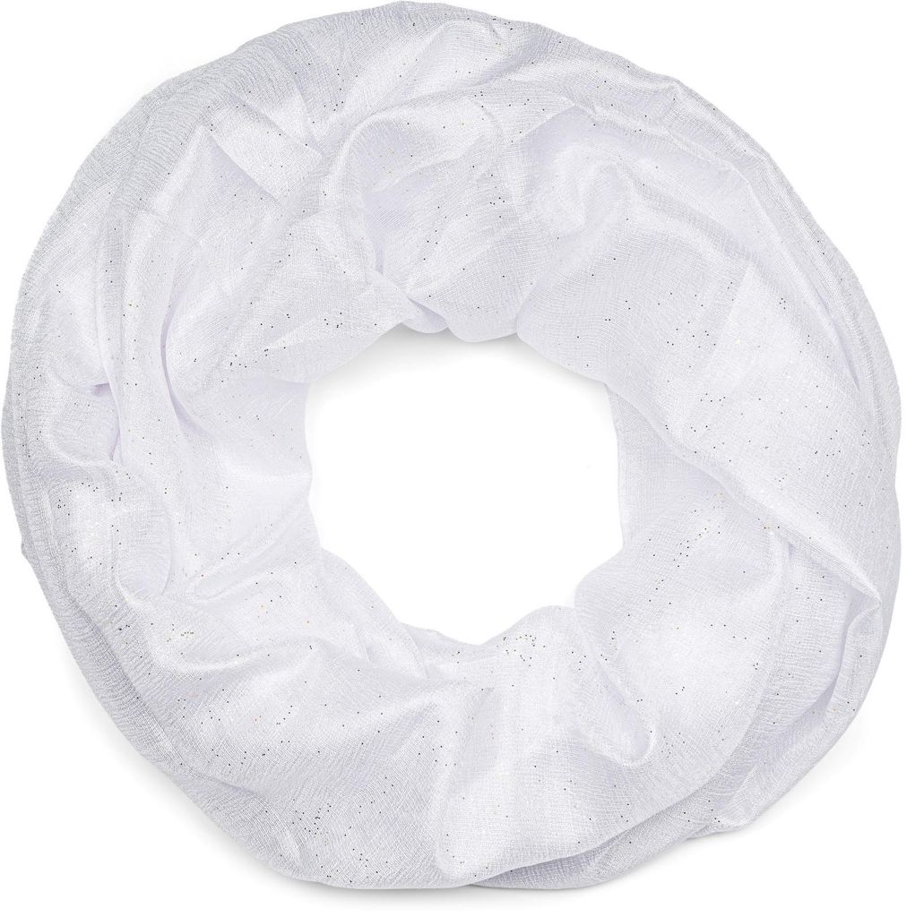 styleBREAKER Damen Loop Schal leicht und seidig mit Glitzer Produktbild 