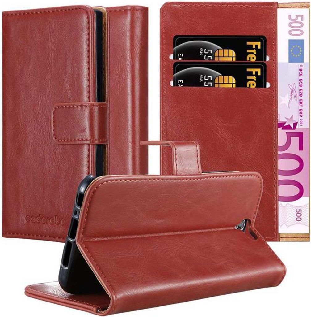 Cadorabo Hülle für HTC ONE A9 Schutzhülle in Rot Handyhülle Book Tasche Case Etui Luxury