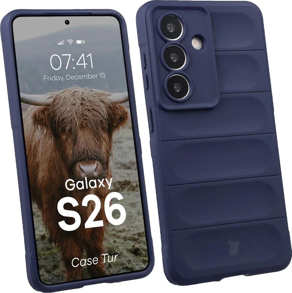 Robuste Handyhülle für Galaxy S26, Bizon Case Tur, Dunkelblau