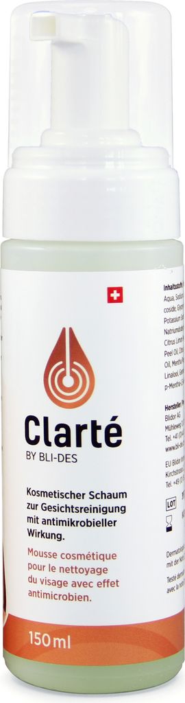 Clarte reine Haut - reinigt und desinfiziert gegen Pickel, Akne, Bakterien, Fette & Talg (150ml Clarté Hautrein)