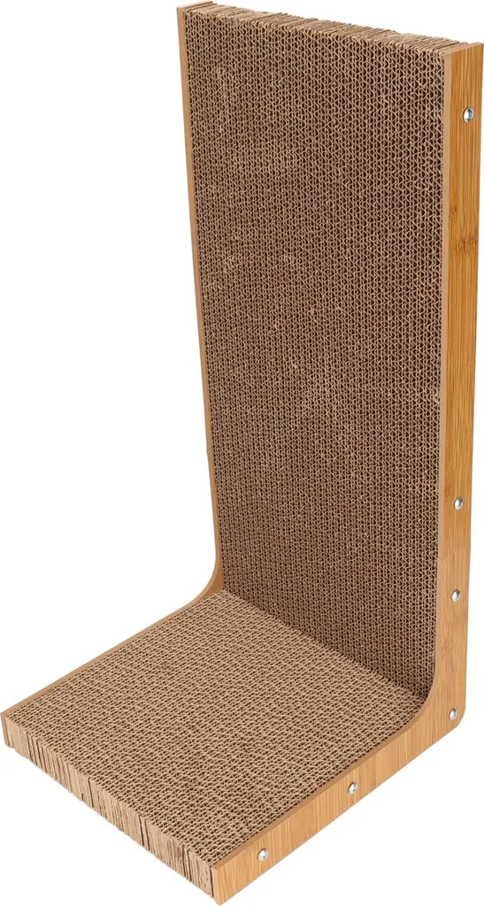 Grattoir chat résistant avec herbe à chat Funisch design ondulé L