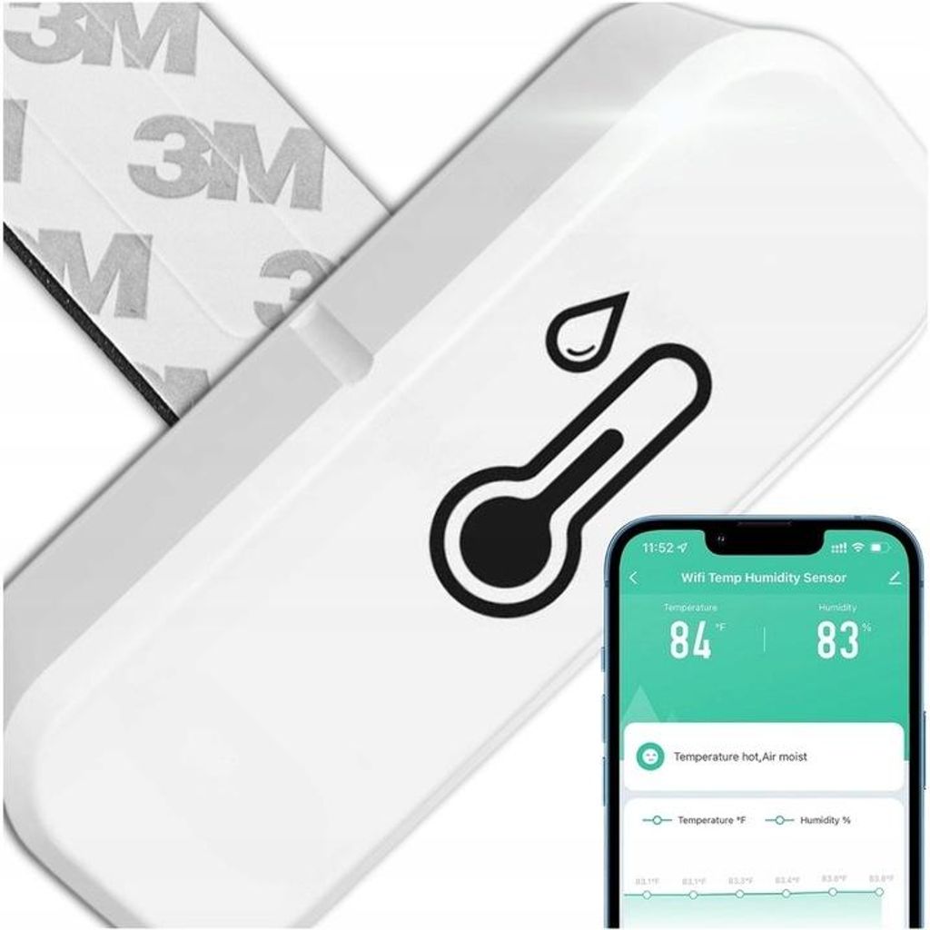 WiFi Temperatur Und Luftfeuchtigkeitssensor TH01 Smart Home Mit Cozy Life App 2.4 GHz Alexa Google Kompatibel