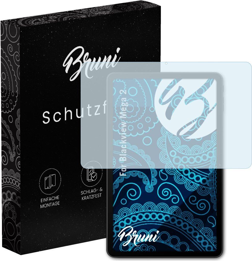 Bruni Basics-Clear 2x Schutzfolie kompatibel mit Blackview Mega 2 Folie