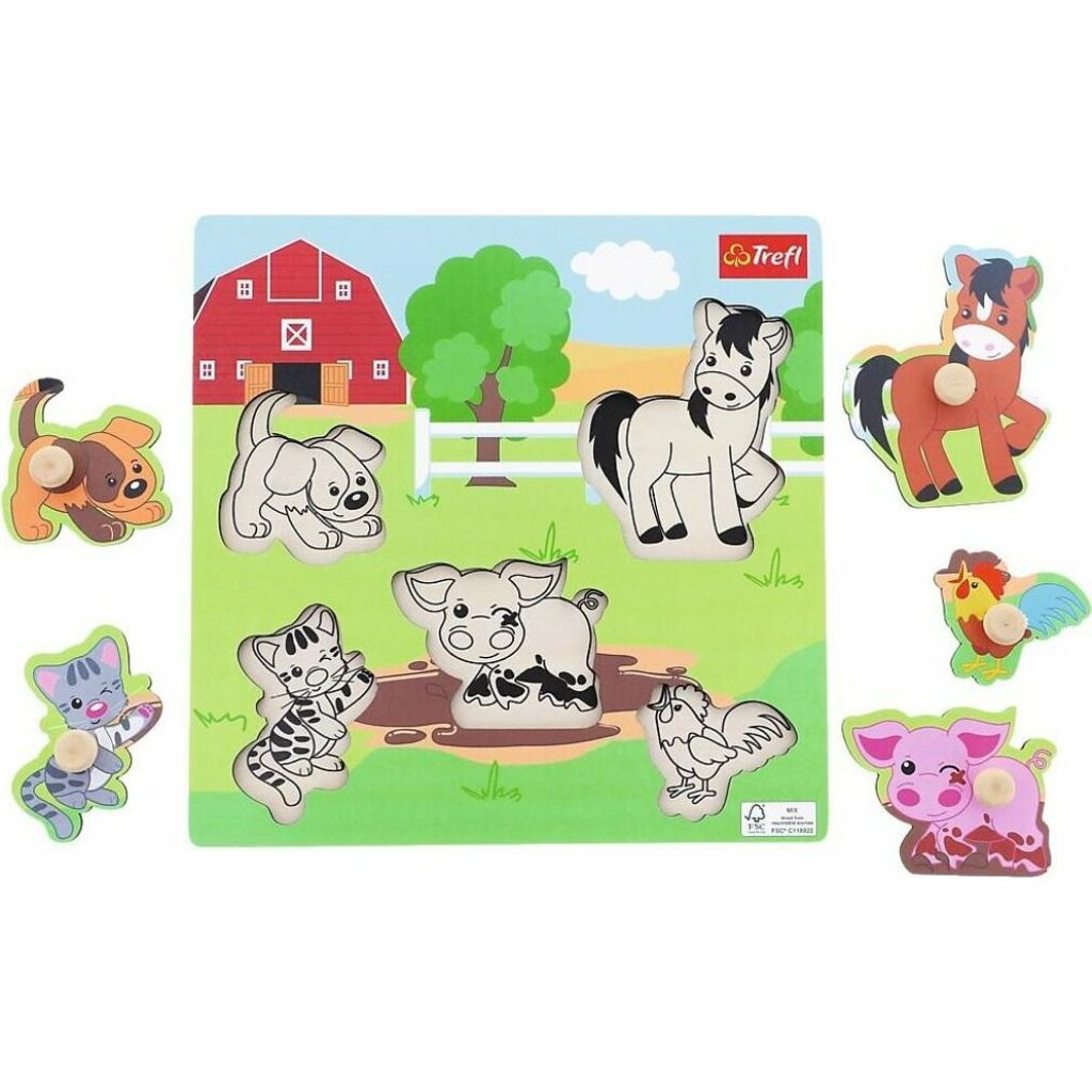 TREFL Holzpuzzle Bauernhof