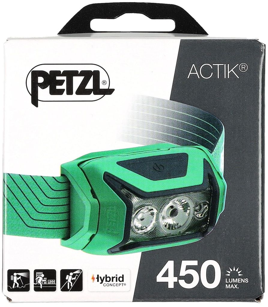 Petzl ACTIK - Hoofdlamp - Groen - Bedieningsknoppen - IPX4 Productafbeelding 