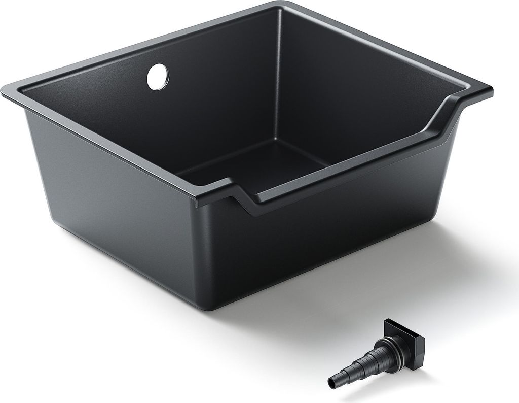 SunSun Wasserfall Garten Bachlaufschale mit 60 l Volumen inkl. Schlauchstufentülle, Teichschale für Wasserkaskaden, Teichwanne als Wasserspiel, B...