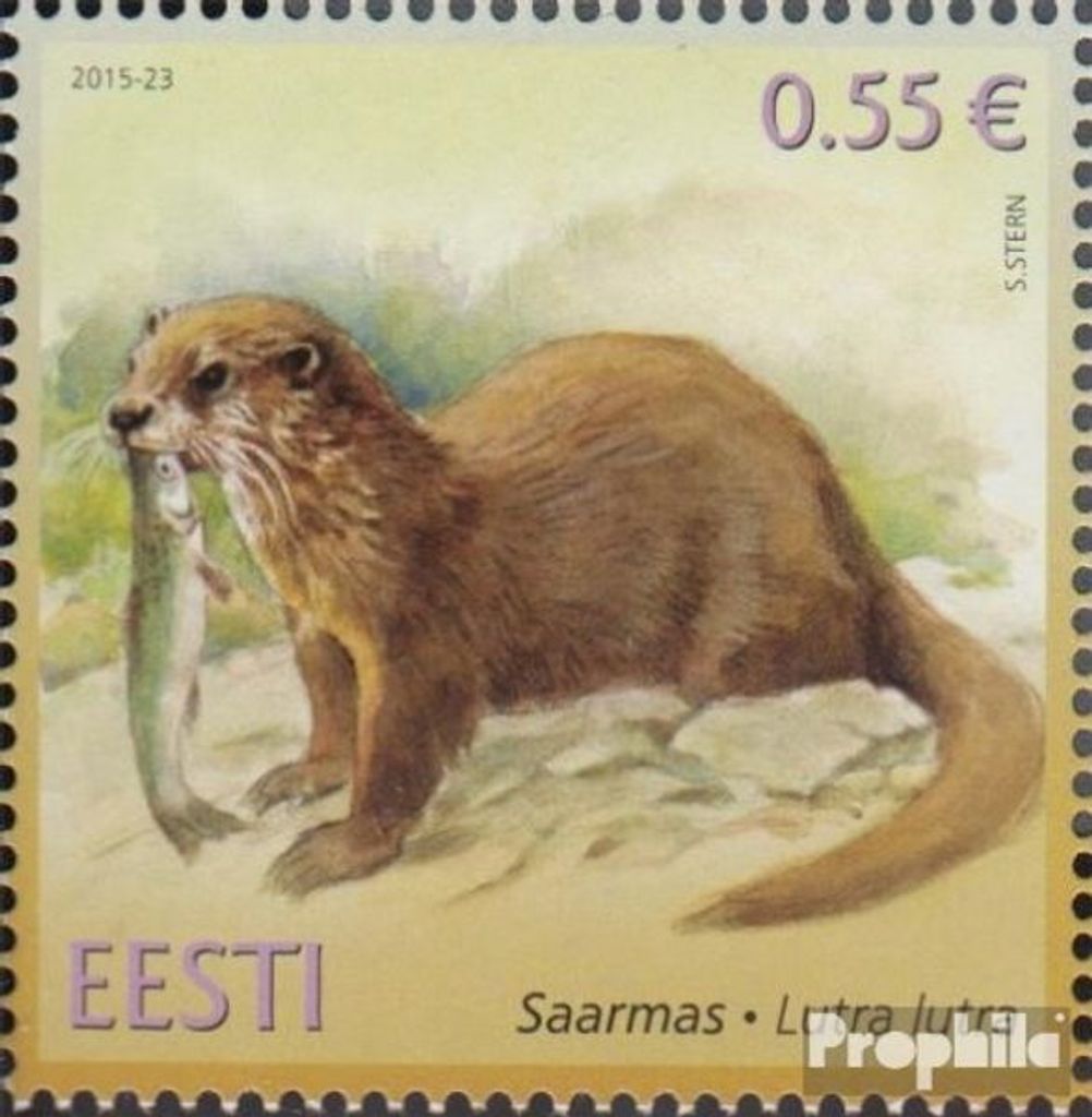 Briefmarken Estland 2015 Mi 836 (kompl.Ausg.) postfrisch Fischotter