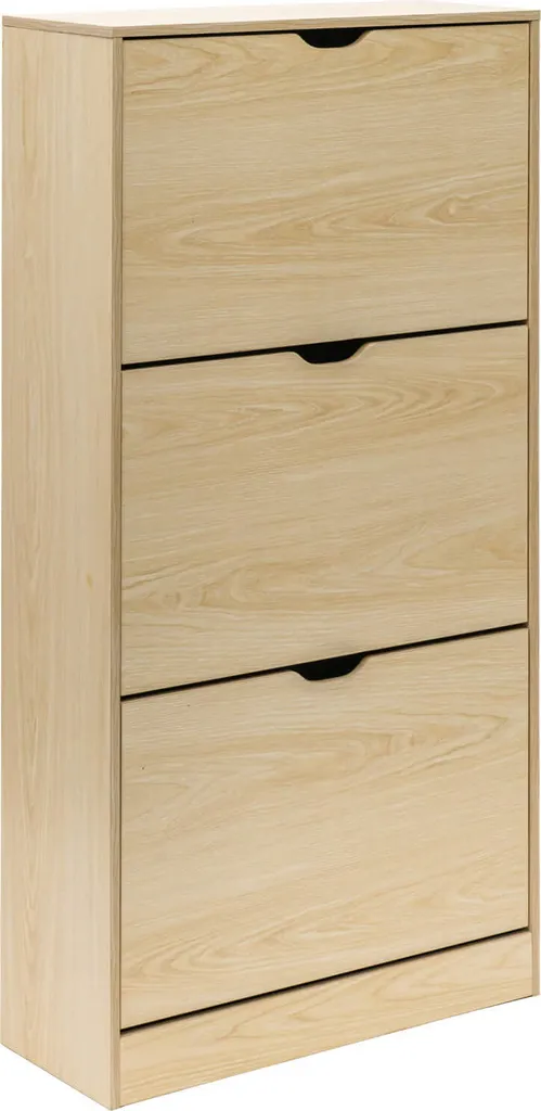 Scarpiera 3 Ante Rebecca Mobili Beige - Mobiletto Robusto in MDF Slim