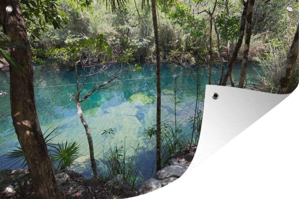 MuchoWow 60x40 cm Outdoor-Poster Gartendeko Sichtschutz Garten Poster für den Garten Mehr in den Wäldern von Tulum Mexiko