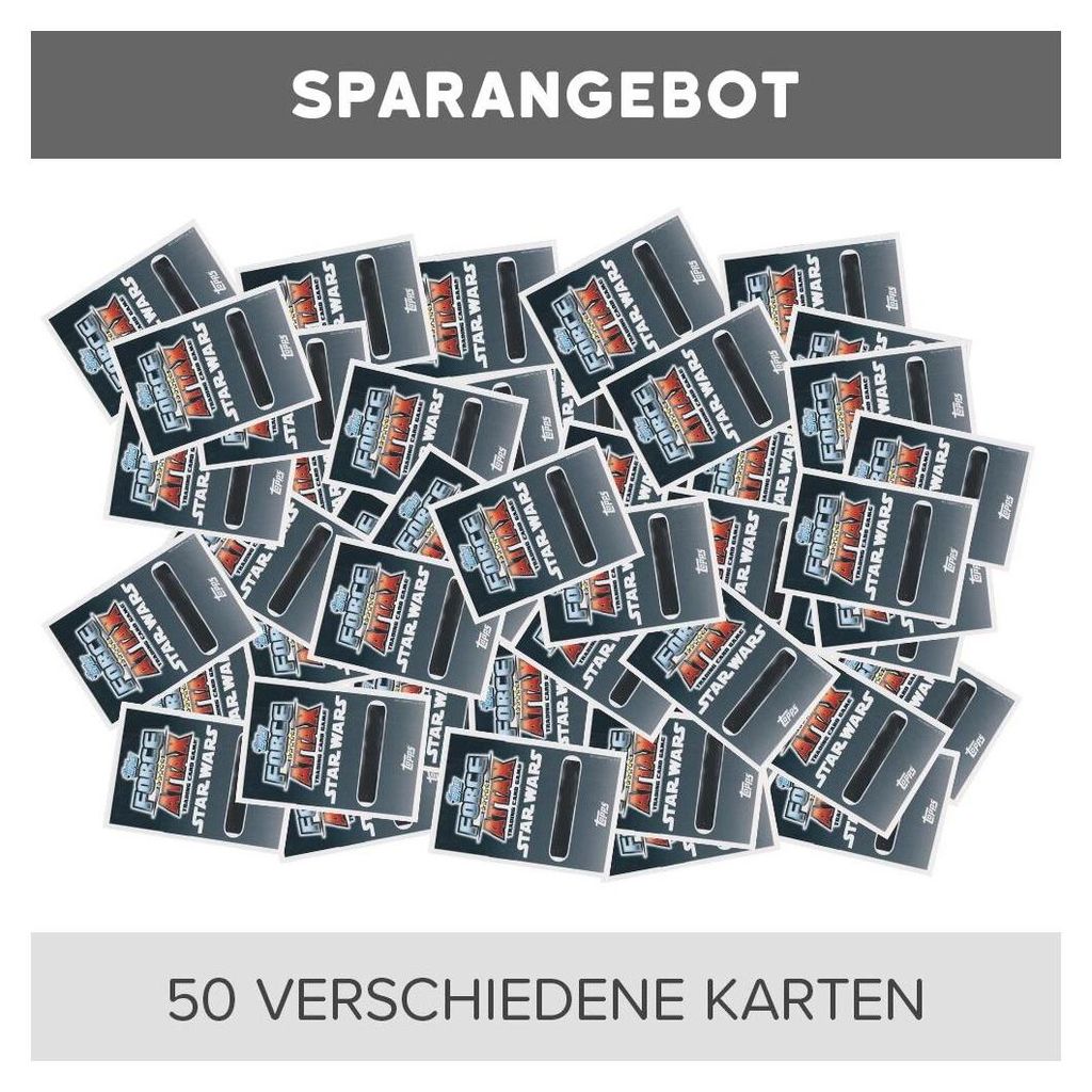FAMOV4 - Spar 3 - 50 gemischte Base Karten - Deutsch - Star Wars Force Attax - Movie Cards Serie 4