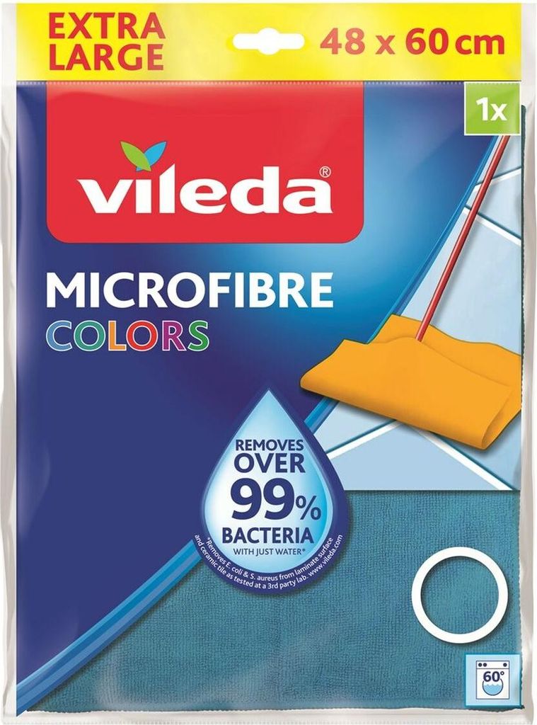 Vileda Microfibre Colors, Mikrofaser, Gemischte Farben, Produktbild 