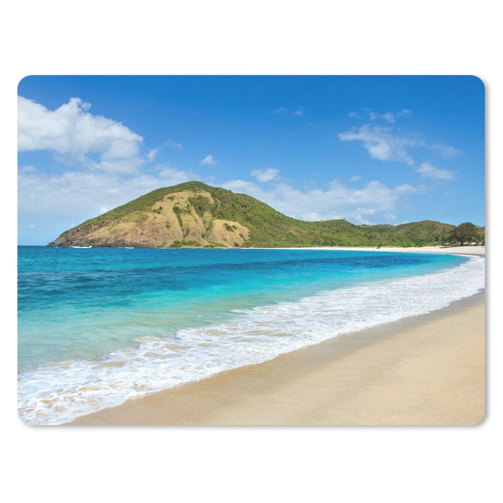 MuchoWow Mauspad Mousepad Meer - Tropen - Strand - Pflanzen 40x30 cm - Mousepads - Maus Mat - Pad - Mausunterlage - Anti Rutsch