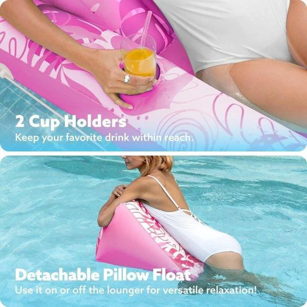 Lit gonflable ergonomique rose 180x95 cm : finissez-en avec le mal de dos