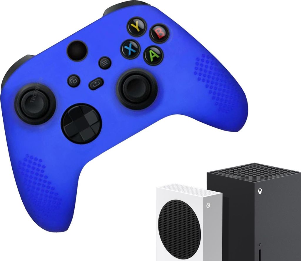 Hüllen & Skins für Xbox Series X & S – Performance-Gaming-Hülle – Soft Grip-Abdeckungen – Anti-Rutsch-Controller-Zubehör – Blau