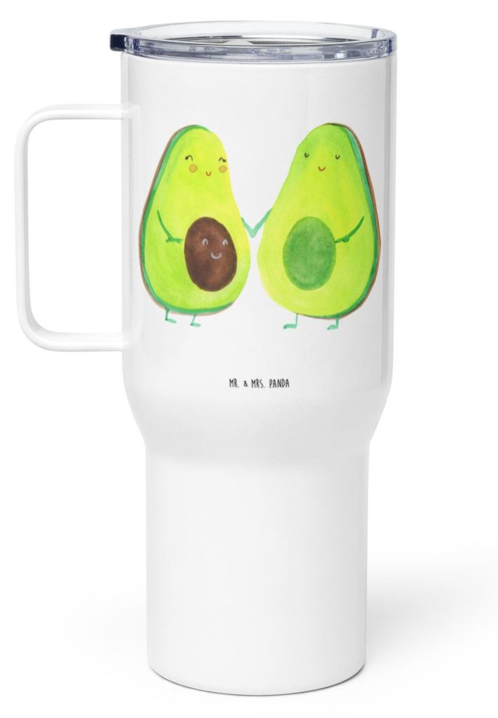 Mr. & Mrs. Panda thermosbecher Avocado Pärchen - Weiß - Geschenk, Hochzeit, Teetasse, Liebe, Familie, Kinder, Thermobecher, Kaffee-to-go-Becher, ...