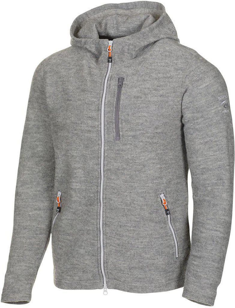 Ivanhoe Weste Titus Hoodie für Männer aus Wolle - Grey Marl - Grau