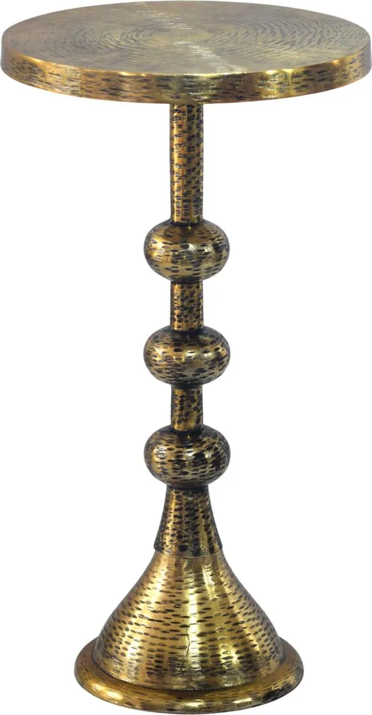 Table d'appoint Orient Handmade en aluminium doré - Artisanat unique - 6