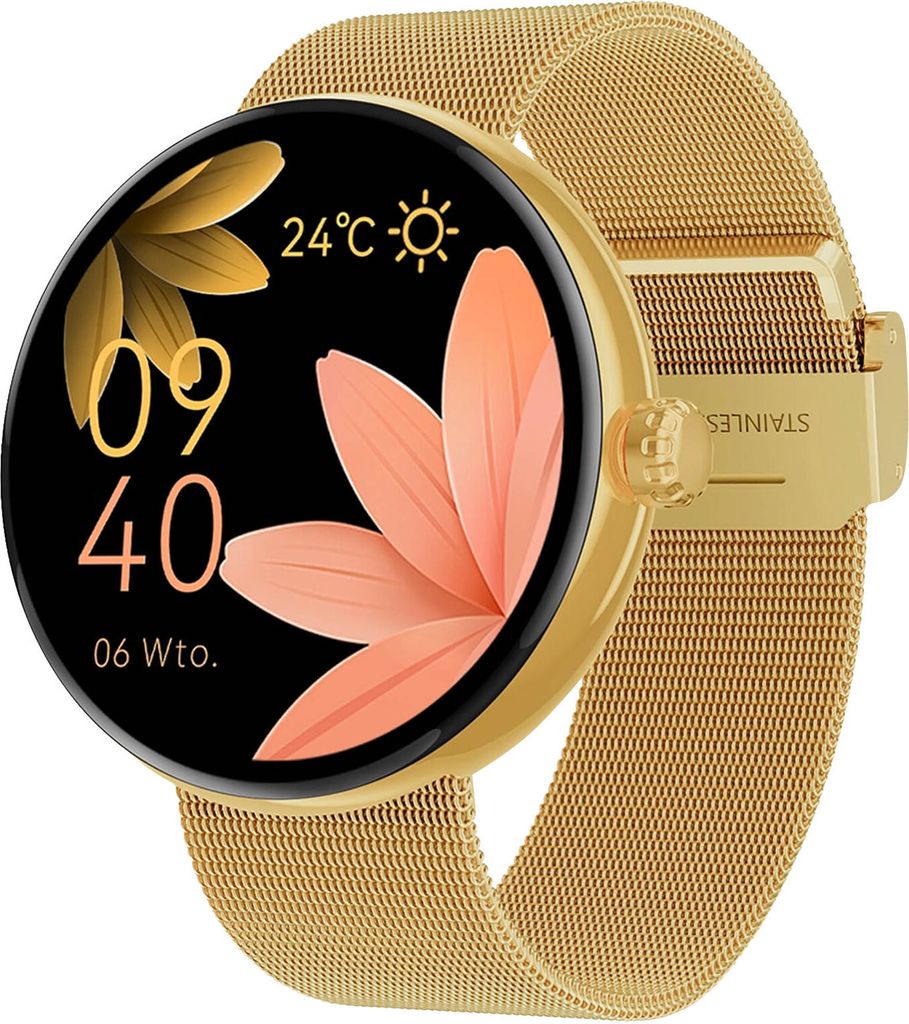 Forever Smartwatch dla Kobiet Forevive 5 SB-365 Złoty, Zdjęcie produktu 