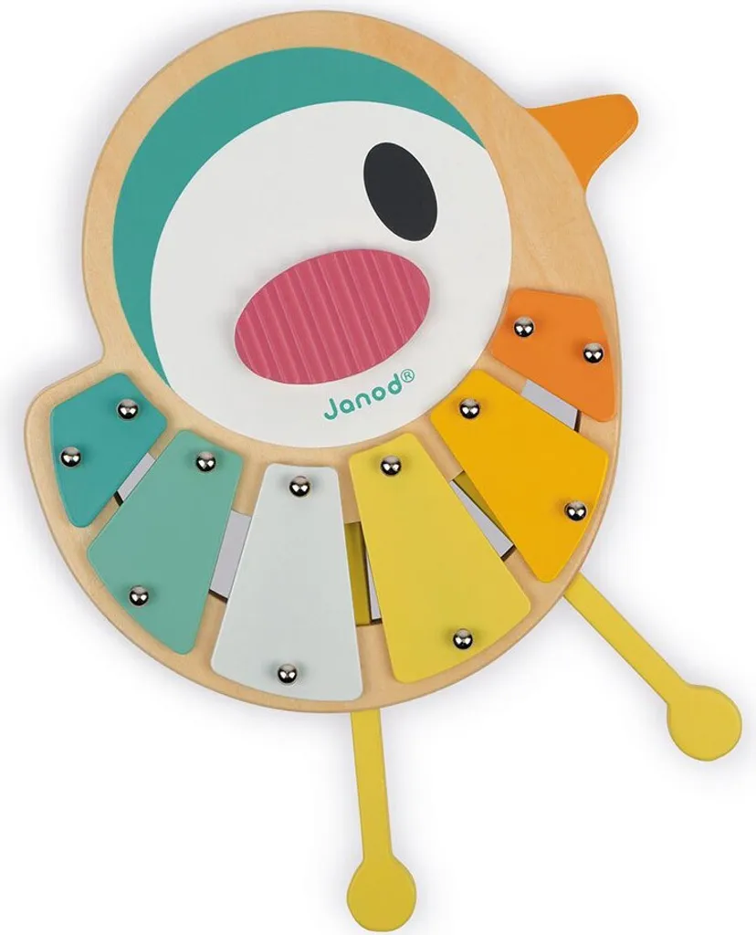 Xylophone Enfant en Bois Design Oiseau - Instrument d'Éveil Musical