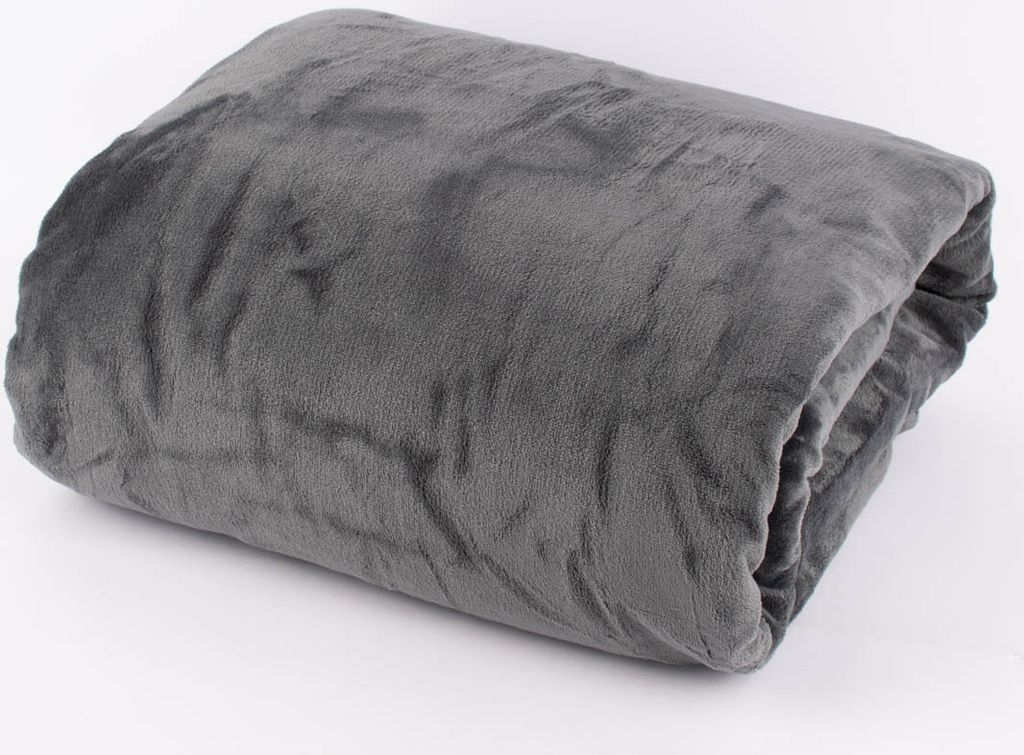 Kuscheldecke in Übergröße einfarbig dunkelgrau 220x240cm