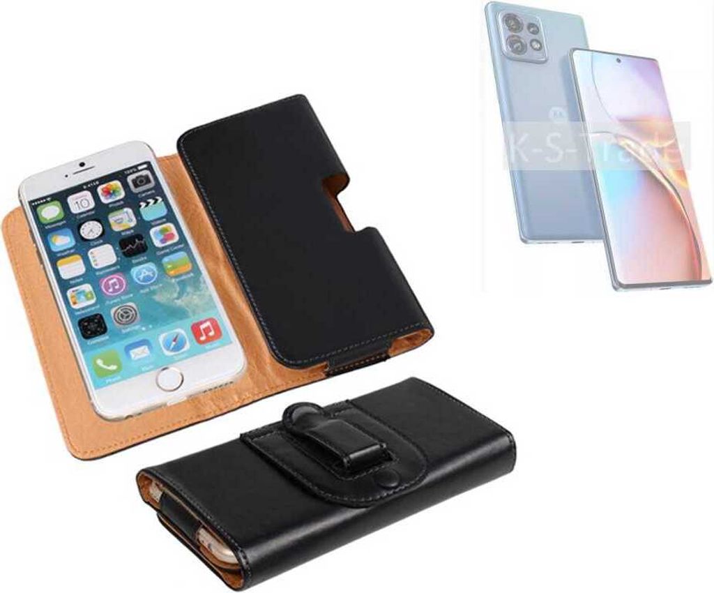 K-S-Trade Schützhülle Handyhülle kompatibel mit Motorola Edge 40 Pro Holster Gürtel Tasche Schutzhülle Handy-Tasche Smartphone Case Seitentasche