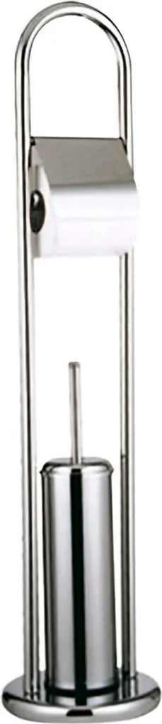 Supporto Portarotolo e Portascopino Maurer Acciaio Inox | Offerta Bagno