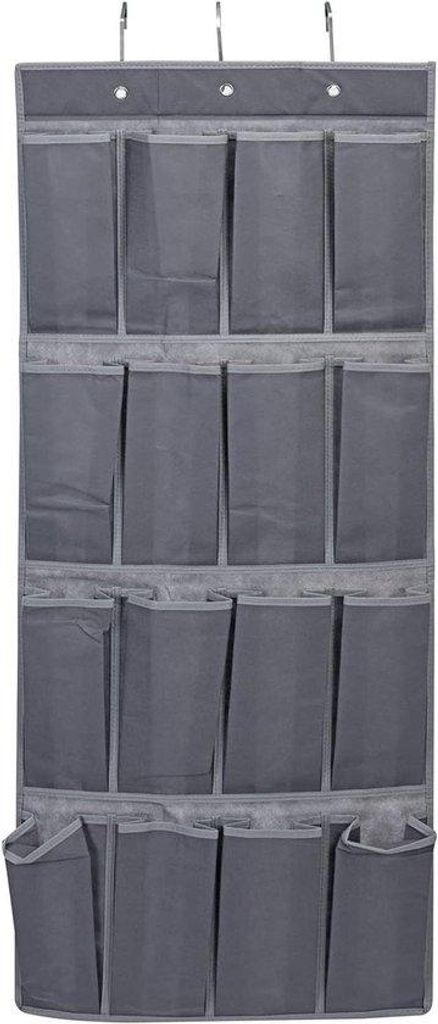 Aufhängeregal mit Fächern, grau, 45x110 cm, 16 Fächer, Faltsystem