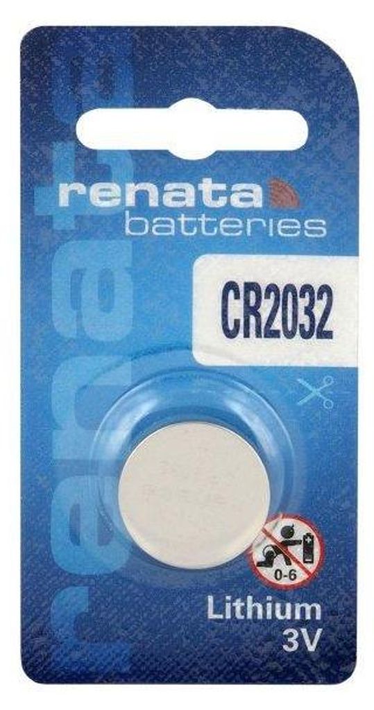 Pile lithium CR2032 RENATA 3Vdc 250mAh (BLISTER de 1 pile) Image du produit 