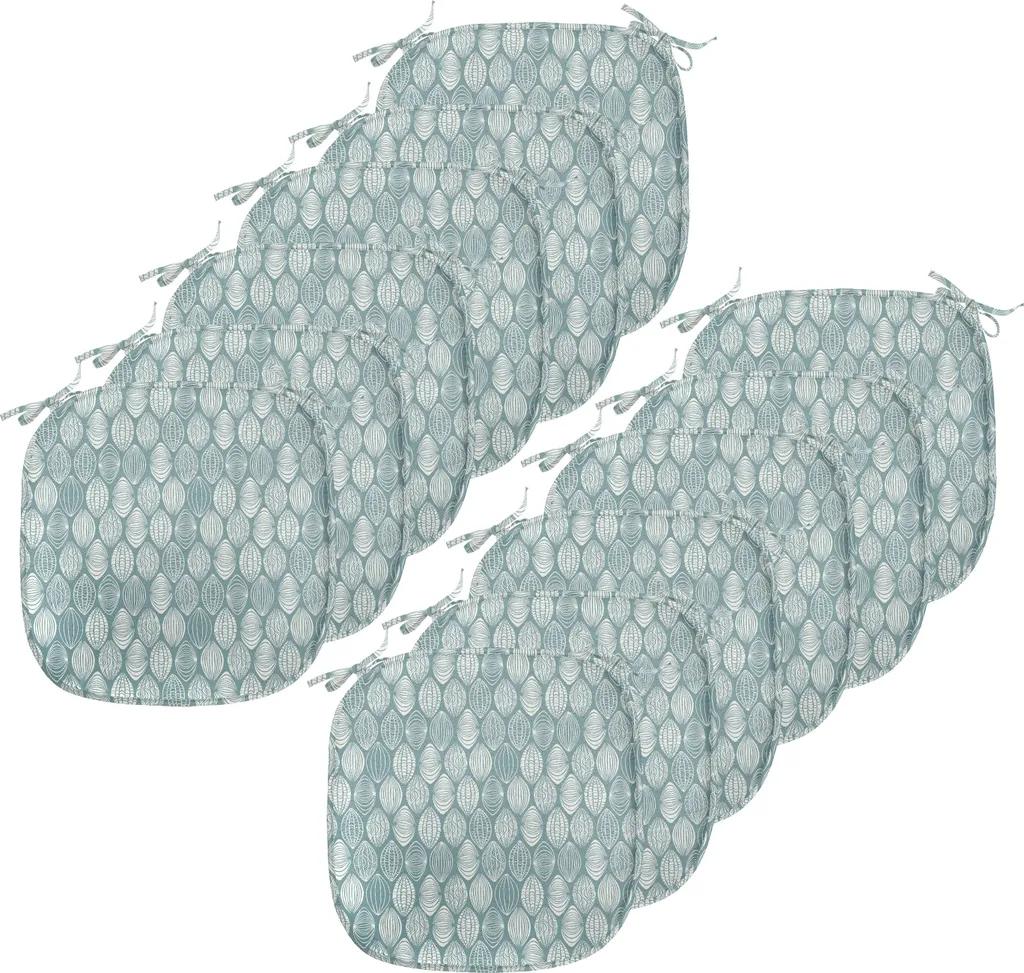 Galettes de Chaise pour Salle à Manger 40x40, Lot de 12 Turquoise Coco