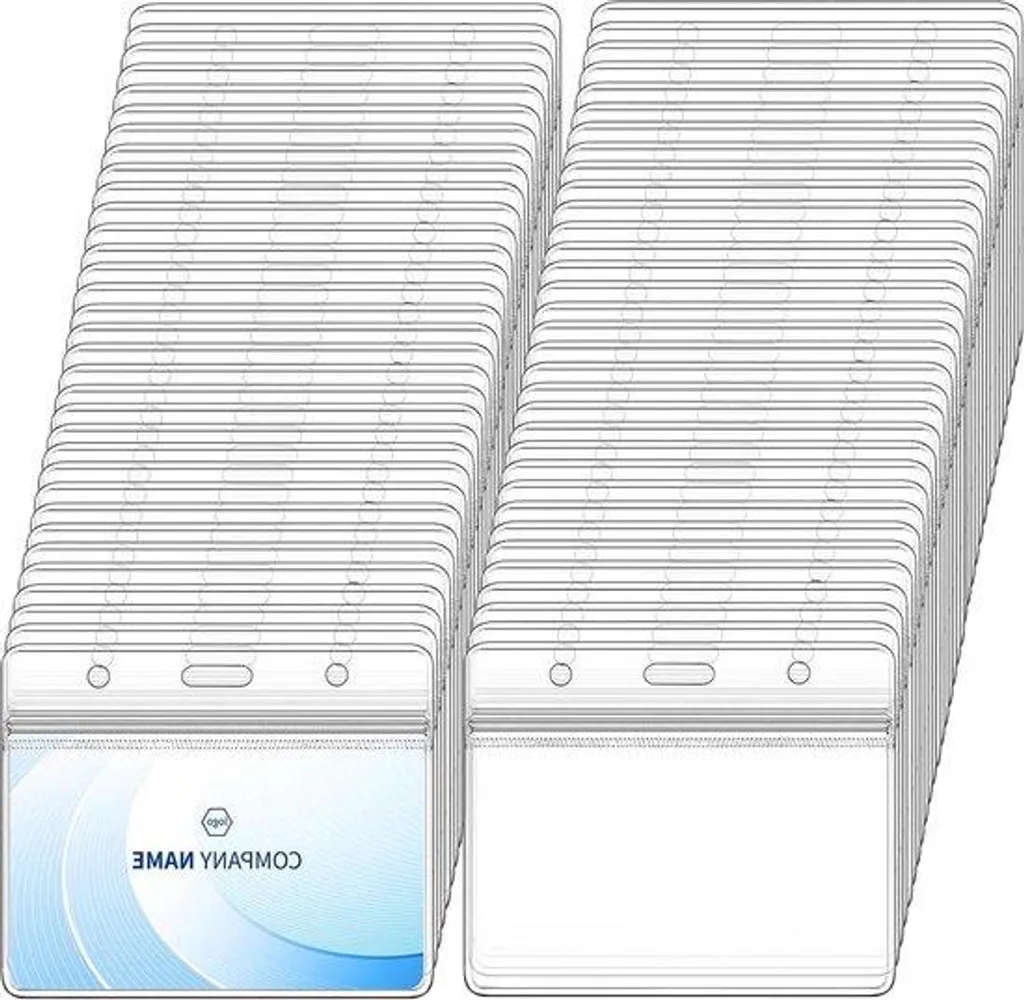 Porte-cartes d'identité étanches x100 - Format horizontal en plastique