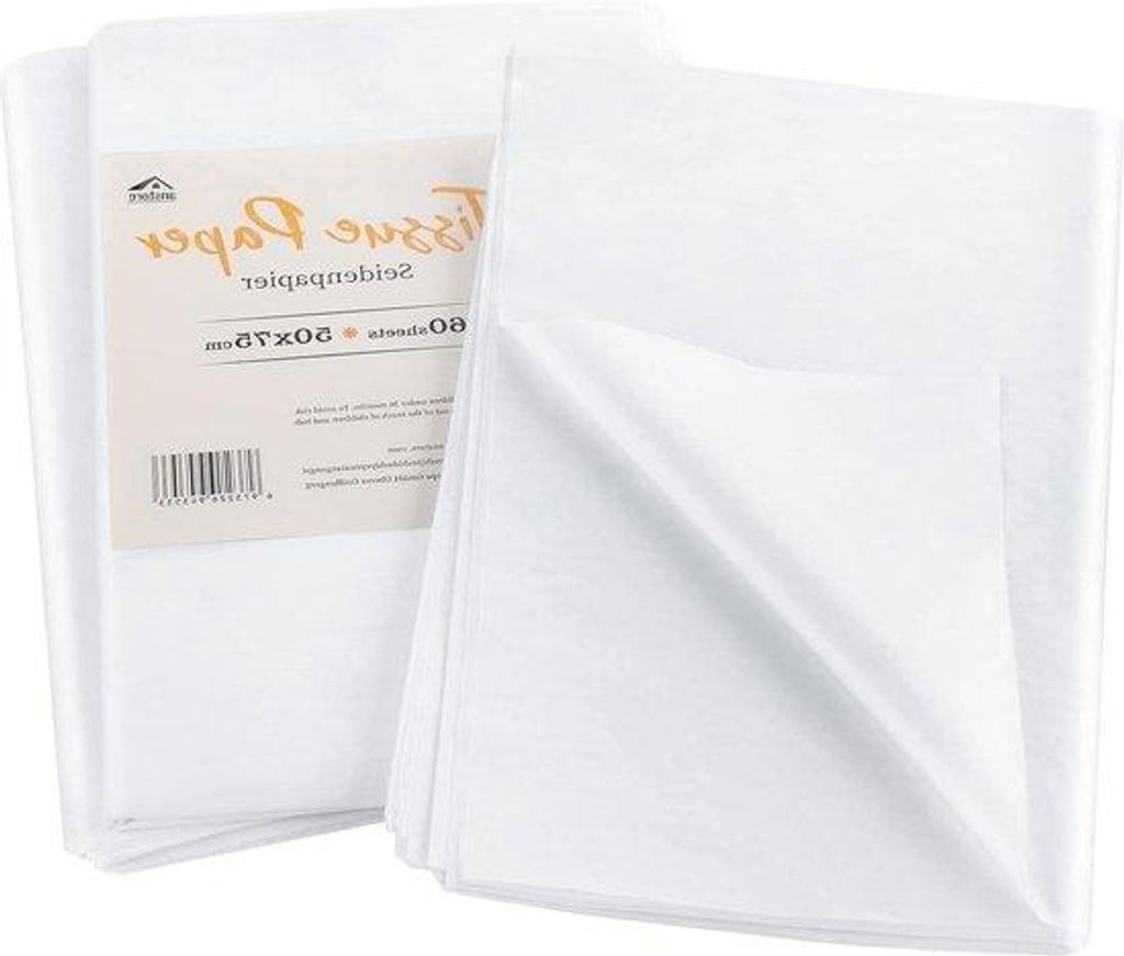 Wit Zijdepapier 50 x 76 cm 17 g/m² MG en Zuurvrij - Snijpapier für Packen - DIY Dekoration